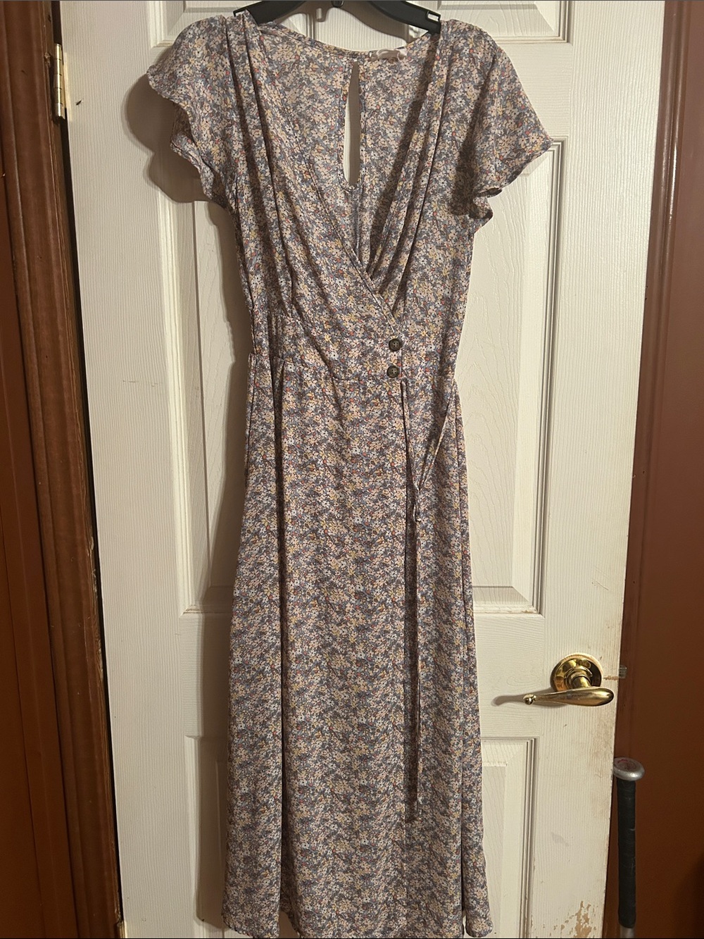 Sienna Sky Lavender Blue Floral Midi Dress